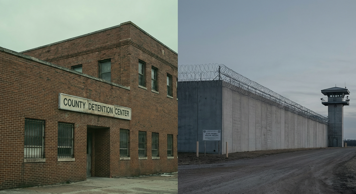 Imagen ilustrativa: Diferencia entre cárcel y prisión (Jail vs Prison)